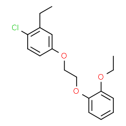ChemSpider 2D Image | 1-Chloro-4-[2-(2-ethoxyphenoxy)ethoxy]-2-ethylbenzene | C18H21ClO3