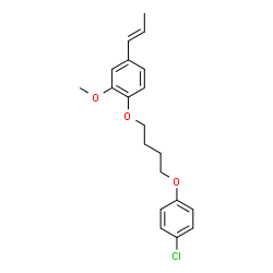 ChemSpider 2D Image | 1-[4-(4-Chlorophenoxy)butoxy]-2-methoxy-4-[(1E)-1-propen-1-yl]benzene | C20H23ClO3