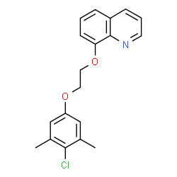 ChemSpider 2D Image | 8-[2-(4-Chloro-3,5-dimethylphenoxy)ethoxy]quinoline | C19H18ClNO2