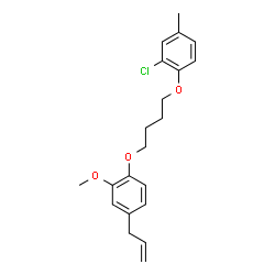 ChemSpider 2D Image | 4-Allyl-1-[4-(2-chloro-4-methylphenoxy)butoxy]-2-methoxybenzene | C21H25ClO3