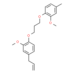 ChemSpider 2D Image | 4-Allyl-2-methoxy-1-[3-(2-methoxy-4-methylphenoxy)propoxy]benzene | C21H26O4