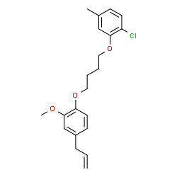 ChemSpider 2D Image | 4-Allyl-1-[4-(2-chloro-5-methylphenoxy)butoxy]-2-methoxybenzene | C21H25ClO3