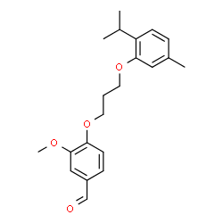 ChemSpider 2D Image | 4-[3-(2-Isopropyl-5-methylphenoxy)propoxy]-3-methoxybenzaldehyde | C21H26O4