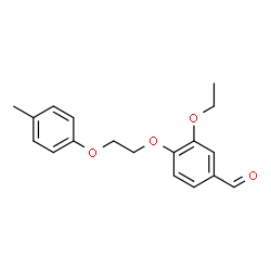 ChemSpider 2D Image | 3-Ethoxy-4-(2-p-tolyloxyethoxy)benzaldehyde | C18H20O4