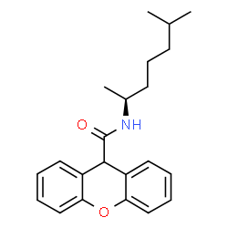 ChemSpider 2D Image | N-[(2S)-6-Methyl-2-heptanyl]-9H-xanthene-9-carboxamide | C22H27NO2