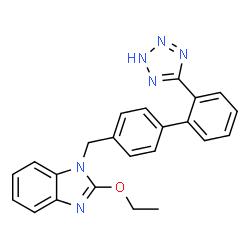 ChemSpider 2D Image | 2-Ethoxy-1-{[2'-(1H-tetrazol-5-yl)biphenyl-4-yl]methyl}-1H-benzimidazole | C23H20N6O