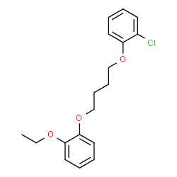 ChemSpider 2D Image | 1-Chloro-2-[4-(2-ethoxyphenoxy)butoxy]benzene | C18H21ClO3