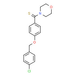 ChemSpider 2D Image | {4-[(4-Chlorobenzyl)oxy]phenyl}(4-morpholinyl)methanethione | C18H18ClNO2S