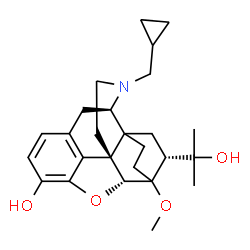 ChemSpider 2D Image | (5alpha,18R)-17-(Cyclopropylmethyl)-18-(2-hydroxy-2-propanyl)-6-methoxy-18,19-dihydro-4,5-epoxy-6,14-ethenomorphinan-3-ol | C26H35NO4