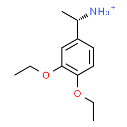 ChemSpider 2D Image | (1S)-1-(3,4-Diethoxyphenyl)ethanaminium | C12H20NO2