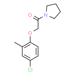 ChemSpider 2D Image | 2-(4-Chloro-2-methylphenoxy)-1-(1-pyrrolidinyl)ethanone | C13H16ClNO2
