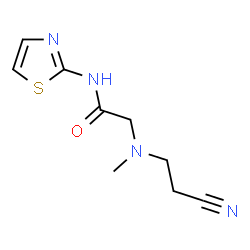 ChemSpider 2D Image | N~2~-(2-Cyanoethyl)-N~2~-methyl-N-1,3-thiazol-2-ylglycinamide | C9H12N4OS