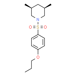 ChemSpider 2D Image | (3R,5S)-3,5-Dimethyl-1-[(4-propoxyphenyl)sulfonyl]piperidine | C16H25NO3S