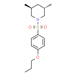 ChemSpider 2D Image | (3S,5S)-3,5-Dimethyl-1-[(4-propoxyphenyl)sulfonyl]piperidine | C16H25NO3S