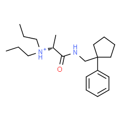 ChemSpider 2D Image | N-[(2R)-1-Oxo-1-{[(1-phenylcyclopentyl)methyl]amino}-2-propanyl]-N-propyl-1-propanaminium | C21H35N2O