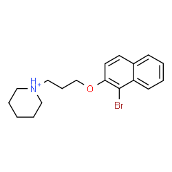 ChemSpider 2D Image | 1-{3-[(1-Bromo-2-naphthyl)oxy]propyl}piperidinium | C18H23BrNO
