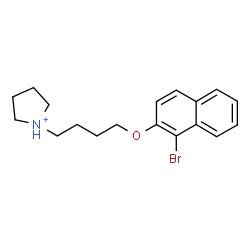 ChemSpider 2D Image | 1-{4-[(1-Bromo-2-naphthyl)oxy]butyl}pyrrolidinium | C18H23BrNO