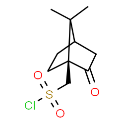 ChemSpider 2D Image | [(1S)-7,7-Dimethyl-2-oxobicyclo[2.2.1]hept-1-yl]methanesulfonyl chloride | C10H15ClO3S
