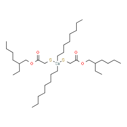 ChemSpider 2D Image | Bis(2-ethylhexyl thioglycolato)dioctyltin | C36H72O4S2Sn