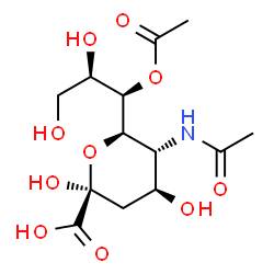 ChemSpider 2D Image | N-acetyl-7-O-acetylneuraminic acid | C13H21NO10