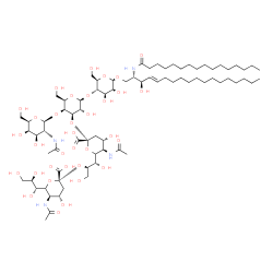 ChemSpider 2D Image | Ganglioside GD2 (d18:1/16:0) | C76H134N4O34