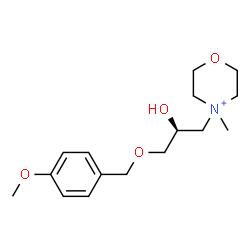 ChemSpider 2D Image | 4-{(2S)-2-Hydroxy-3-[(4-methoxybenzyl)oxy]propyl}-4-methylmorpholin-4-ium | C16H26NO4