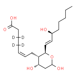 ChemSpider 2D Image | Thromboxane B2-d4 | C20H30D4O6