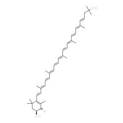 ChemSpider 2D Image | (3S,3'E)-1',3-Dihydroxy-3',4'-didehydro-1',2'-dihydro-beta,psi-caroten-4-one | C40H54O3