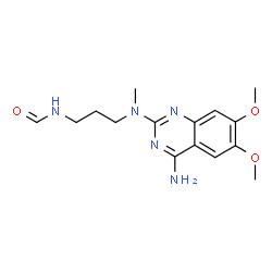 ChemSpider 2D Image | N-(3-((4-AMINO-6,7-DIMETHOXYQUINAZOLIN-2-YL)METHYLAMINO)PROPYL)FORMAMIDE | C15H21N5O3