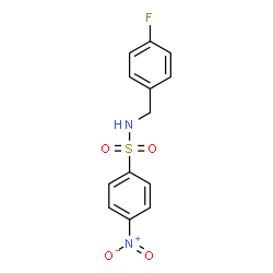 ChemSpider 2D Image | N-(4-Fluorobenzyl)-4-nitrobenzenesulfonamide | C13H11FN2O4S