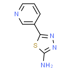 ChemSpider 2D Image | 5-(3-Pyridinyl)-1,3,4-thiadiazol-2-amine | C7H6N4S