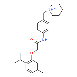 ChemSpider 2D Image | 1-(4-{[(2-Isopropyl-5-methylphenoxy)acetyl]amino}benzyl)piperidinium | C24H33N2O2