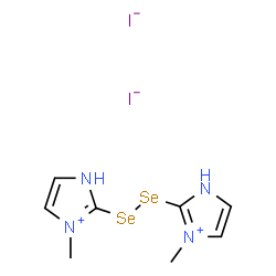 ChemSpider 2D Image | 2,2'-(1,2-Diselanediyl)bis(1-methyl-1H-imidazol-1-ium) diiodide | C8H12I2N4Se2