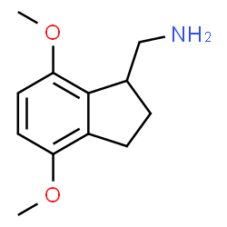 ChemSpider 2D Image | 1-(4,7-Dimethoxy-2,3-dihydro-1H-inden-1-yl)methanamine | C12H17NO2