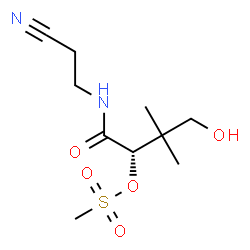 ChemSpider 2D Image | (2S)-1-[(2-Cyanoethyl)amino]-4-hydroxy-3,3-dimethyl-1-oxo-2-butanyl methanesulfonate | C10H18N2O5S