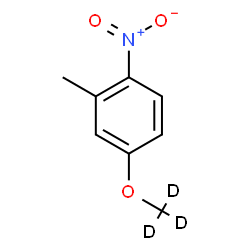 ChemSpider 2D Image | 2-Methyl-4-[(~2~H_3_)methyloxy]-1-nitrobenzene | C8H6D3NO3