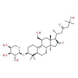 ChemSpider 2D Image | (1S,5R,11beta)-25-Hydroxy-11-(hydroxymethyl)-10,14-dimethyl-16,23-dioxo-4,9-cyclo-9,10-secocholest-4(9)-en-1-yl alpha-L-arabinopyranoside | C35H56O9