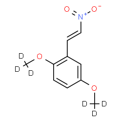 ChemSpider 2D Image | 1,4-Bis[(~2~H_3_)methyloxy]-2-[(E)-2-nitrovinyl]benzene | C10H5D6NO4