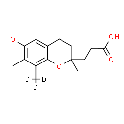 ChemSpider 2D Image | 3-[6-Hydroxy-2,7-dimethyl-8-(~2~H_3_)methyl-3,4-dihydro-2H-chromen-2-yl]propanoic acid | C15H17D3O4