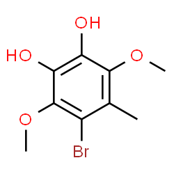 ChemSpider 2D Image | 4-Bromo-3,6-dimethoxy-5-methyl-1,2-benzenediol | C9H11BrO4