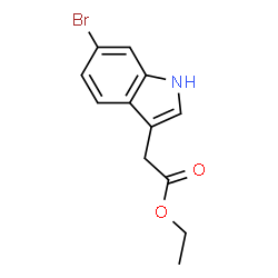 ChemSpider 2D Image | Ethyl 6-bromo-1H-indole-3-acetate | C12H12BrNO2