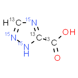 ChemSpider 2D Image | (~13~C_2_,~15~N_3_)-1H-1,2,4-Triazole-5-(~13~C)carboxylic acid | 13C3H315N3O2
