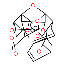 ChemSpider 2D Image | 5-Hydroxy-2,9,26-trimethyl-3,19,23,28-tetraoxaoctacyclo[16.9.1.1~18,27~.0~1,5~.0~2,24~.0~8,17~.0~9,14~.0~21,26~]nonacosa-12,14-diene-4,10,22,29-tetrone | C28H30O9