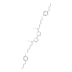 ChemSpider 2D Image | (1R,1'S)-1,1'-(2R,2'S,5S,5'R)-Octahydro-2,2'-bifuran-5,5'-diylbis[6-(4-butylphenoxy)-1-hexanol] | C40H62O6