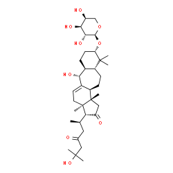 ChemSpider 2D Image | (3S,5R,10S,19R)-19,25-Dihydroxy-4,4,14-trimethyl-16,23-dioxo-9,19-cyclo-9,10-secocholest-9(11)-en-3-yl alpha-L-arabinopyranoside | C35H56O9