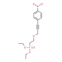 ChemSpider 2D Image | Diethyl (2-{[3-(4-nitrophenyl)-2-propyn-1-yl]oxy}ethyl)phosphonate | C15H20NO6P
