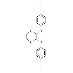 ChemSpider 2D Image | (2R,3S)-2,3-Bis[4-(2-methyl-2-propanyl)phenoxy]-1,4-dioxane | C24H32O4