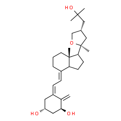 ChemSpider 2D Image | (1S,3R,5Z,7E,14xi,17xi,23R)-23-(2-Hydroxy-2-methylpropyl)-20,24-epoxy-9,10-secochola-5,7,10-triene-1,3-diol | C28H44O4