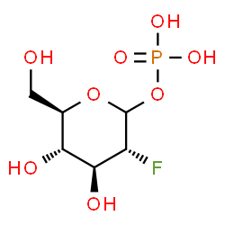 ChemSpider 2D Image | 2-Deoxy-2-fluoro-1-O-phosphono-D-glucopyranose | C6H12FO8P
