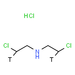 ChemSpider 2D Image | 2-Chloro-N-[2-chloro(2-~3~H_1_)ethyl](2-~3~H_1_)ethanamine hydrochloride (1:1) | C4H8T2Cl3N